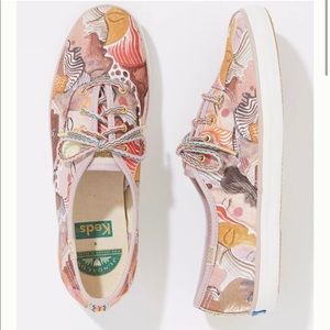NIB Jungalow x Keds Champion low top faces print sneaker from Anthropologie.